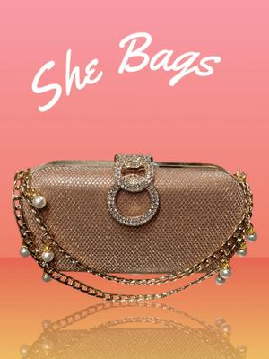 Elegant Women’s Golden Formal & Fancy Metal Clutch – 7” x 4.5”