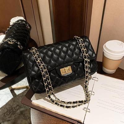 Girl's Black PU Leather Embroidered Shoulder Bag – Stylish & Durable