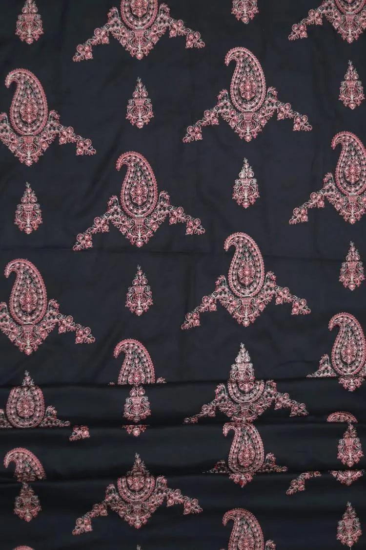 3 Pcs Women's Unstitched Embroidered Suit