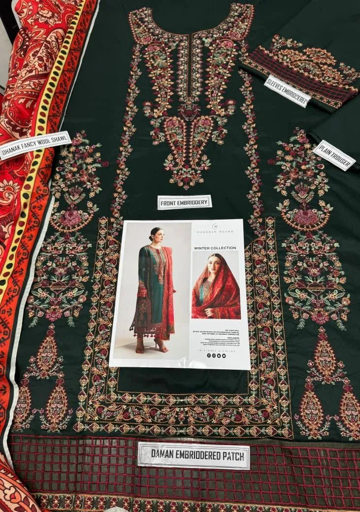 Full Heavy EMB 3PC Unstitched Embroidered Suit