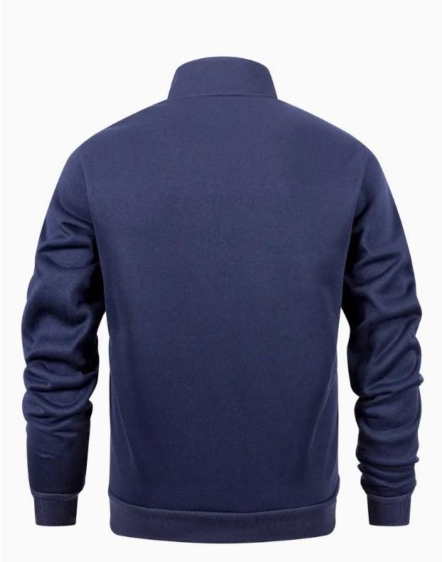 2 Pcs Men's Fleece Plain Zipper Track Suit